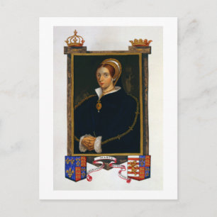 Porträtt från Mary Tudor, från "domstolens emoirs" Vykort