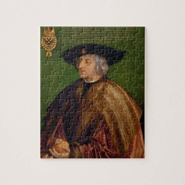 Porträtt från Maximilian I av Albrecht Durer Pussel (Vertikal)