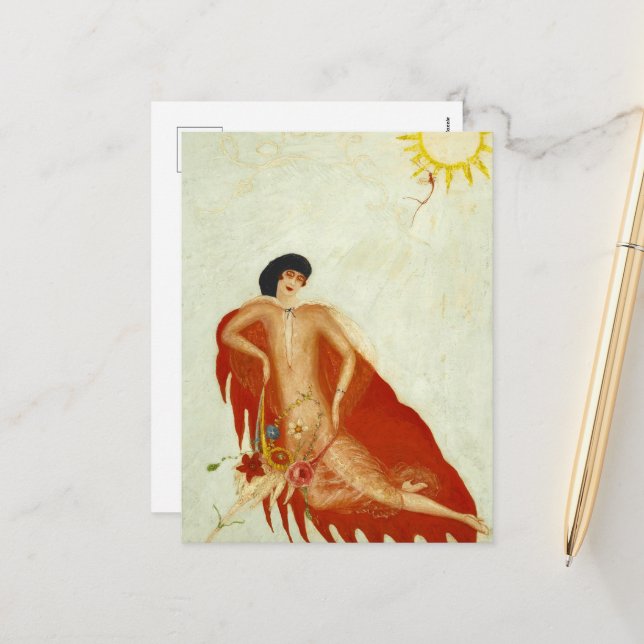 Porträtt från mig av Florine Stettheimer Helg Vykort (Fram/Back In Situ)