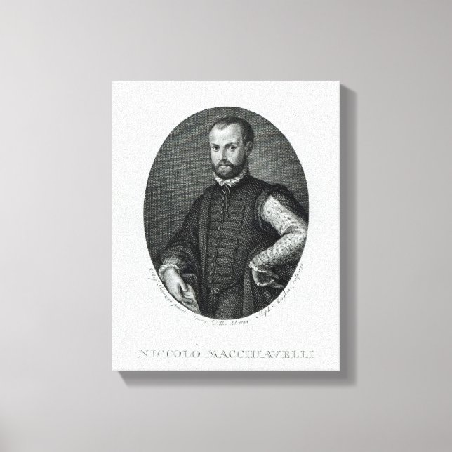Porträtt från Niccolo Machiavelli Canvastryck (Framsida)