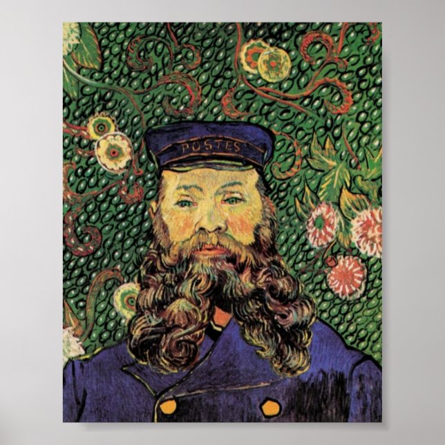 Porträtt från Postman Joseph Roulin av Van Gogh Poster (Framsidan)