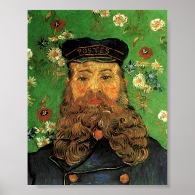 Porträtt från Postman Joseph Roulin av Van Gogh Poster (Framsidan)