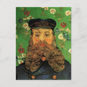 Porträtt från Postman Joseph Roulin av Van Gogh Vykort