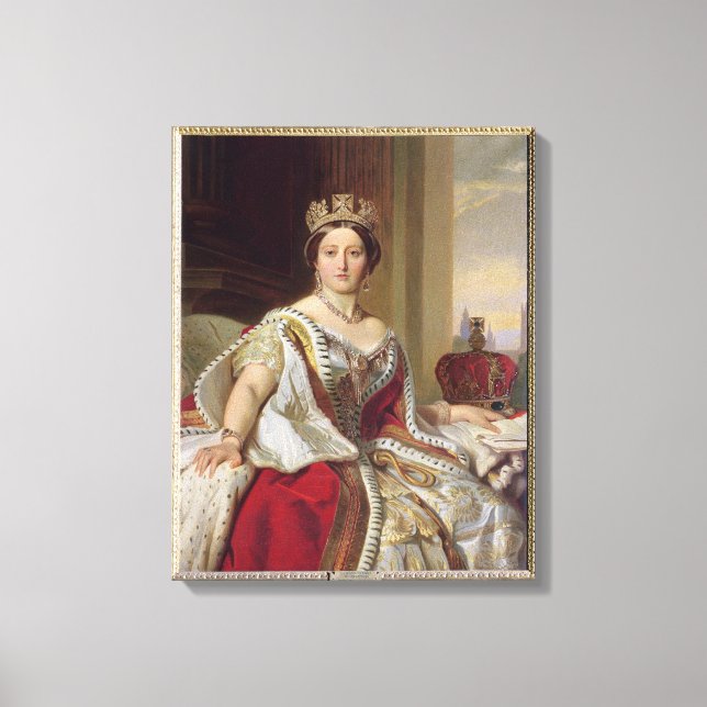 Porträtt från Queen Victoria (1819-1901) 1859 (olj Canvastryck (Framsida)
