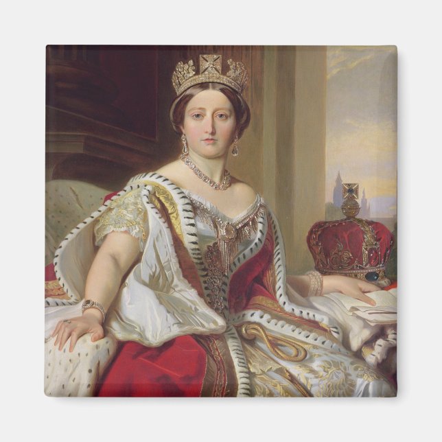 Porträtt från Queen Victoria (1819-1901) 1859 (olj Magnet (Framsidan)