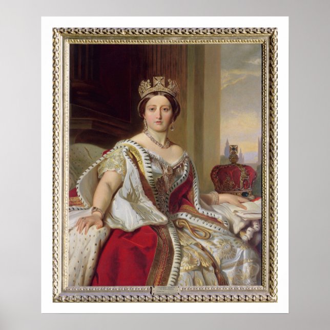 Porträtt från Queen Victoria (1819-1901) 1859 (olj Poster (Framsidan)