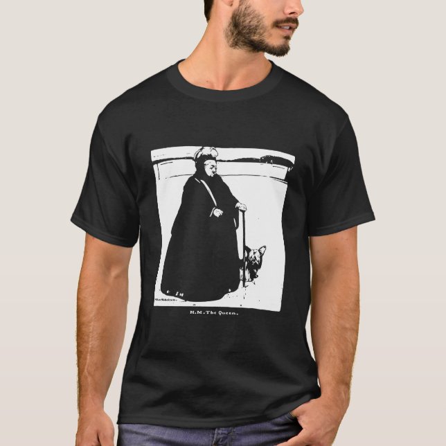 Porträtt från Queen Victoria och Yorkie Hund T Shirt (Framsida)