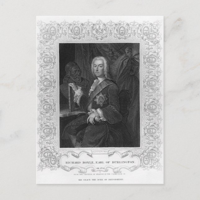 Porträtt från Richard Boyle, Earl of Burlington Vykort (Framsida)