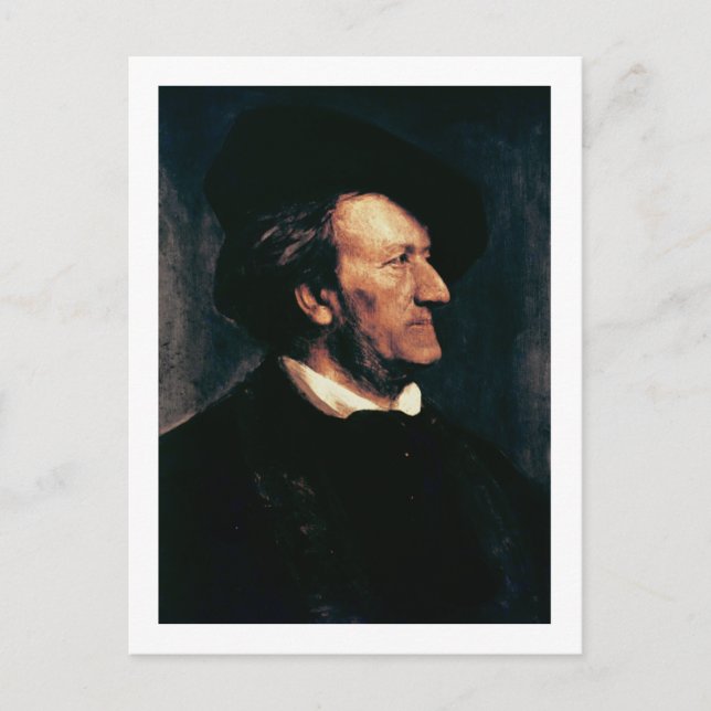 Porträtt från Richard Wagner (1813-83) (olja på ca Vykort (Framsida)