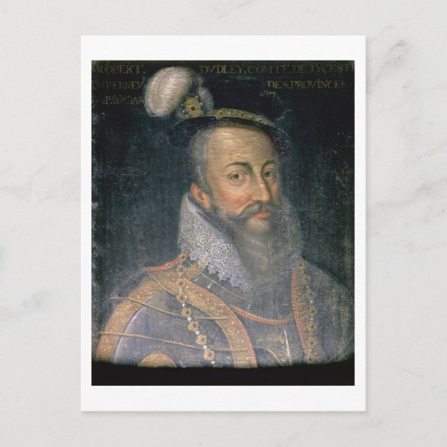 Porträtt från Robert Dudley (1532-88) Earl of Leic Vykort (Framsida)