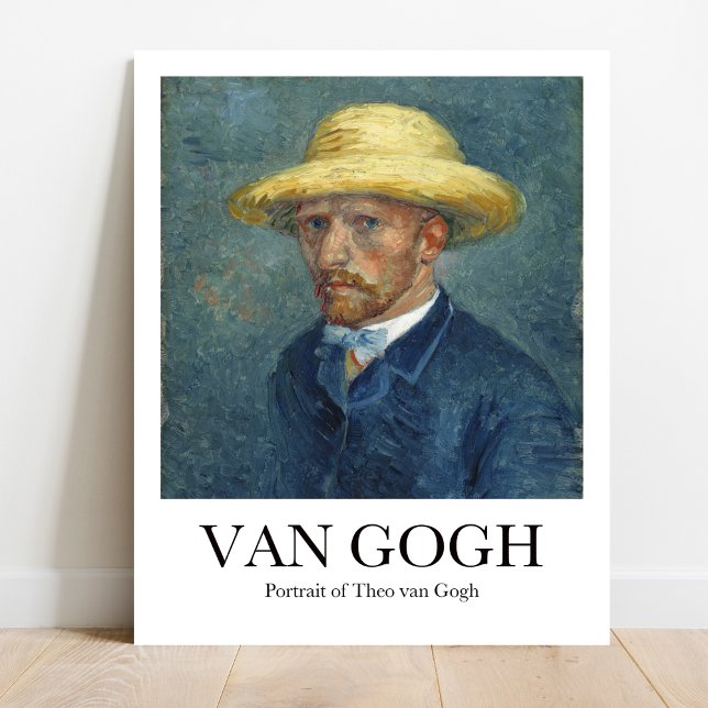 Porträtt från Theo van Gogh av Vincent Van Gogh Poster (Brothers in Art: Van Gogh's Portrait of Theo. High-quality poster)