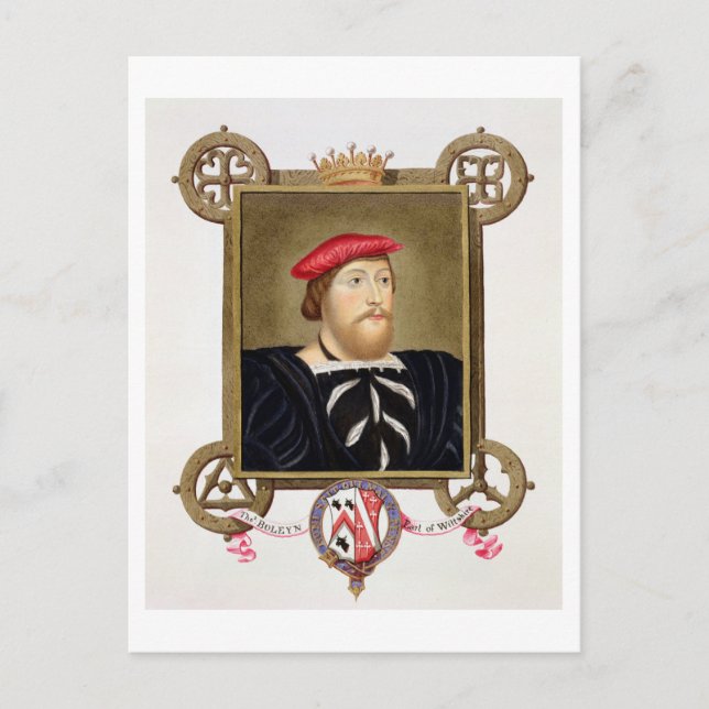 Porträtt från Thomas Boleyn (1477-1539) Earl of Wi Vykort (Framsida)