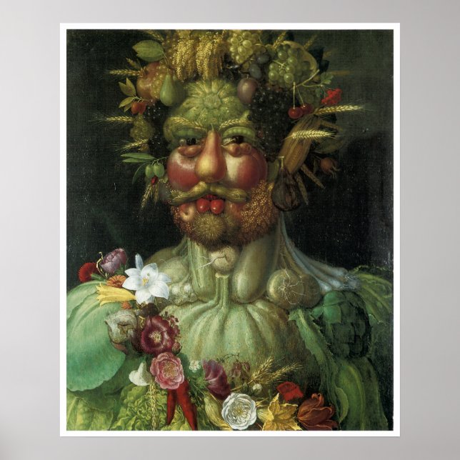 Porträtt från Vegetation Giuseppe Arcimboldo Poster (Framsidan)