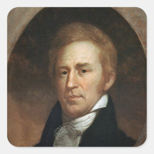 Porträtt från William Clark, c.1807 Fyrkantigt Klistermärke