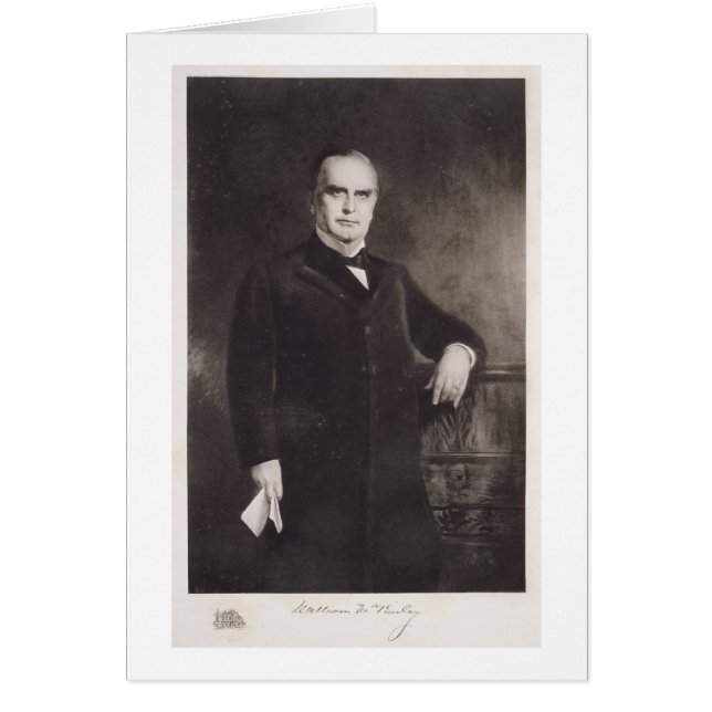 Porträtt från William McKinley (litho) Hälsningskort (Framsidan)