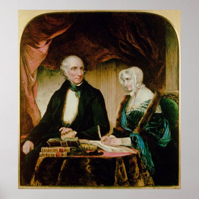 Porträtt från William och Mary Wordsworth, 1839 Poster (Framsidan)