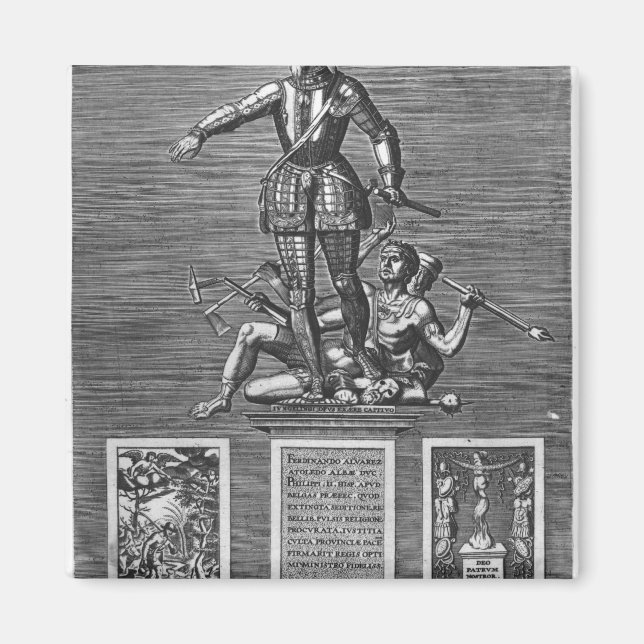 Porträtt Glorifying Ferdinand Alvarez of Toledo Magnet (Framsidan)