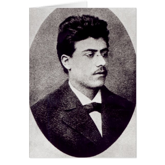 Porträtt, Gustav Mahler, 1878 Hälsningskort (Framsidan)