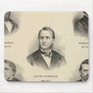 Porträtt guvernörer i Wisconsin Louis P Harvey Musmatta