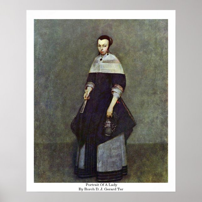 Porträtt i A Dam av Borch D. J. Gerard Ter Poster (Framsidan)