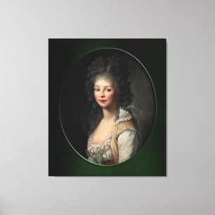 Porträtt i A Young Dam av Johann Tischbein Canvastryck