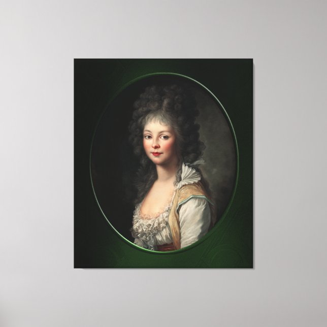 Porträtt i A Young Dam av Johann Tischbein Canvastryck (Framsida)