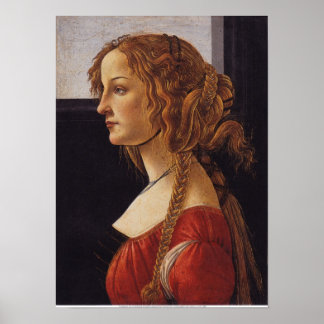 Porträtt i A Young Woman - Simonetta Vespucci Poster