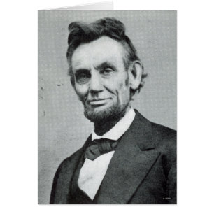 Porträtt i Abe Lincoln 1 Hälsningskort