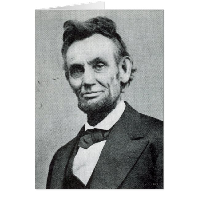 Porträtt i Abe Lincoln 1 Hälsningskort (Framsidan)