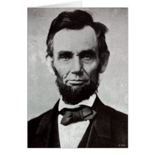Porträtt i Abe Lincoln 2 Hälsningskort