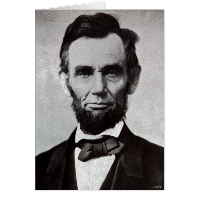 Porträtt i Abe Lincoln 2 Hälsningskort (Framsidan)