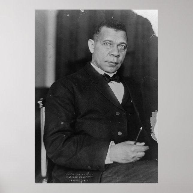 Porträtt i Abolitionist Booker T. Washington Poster (Framsidan)