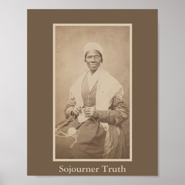 Porträtt i Abolitionist Sovelner Truth Poster (Framsidan)
