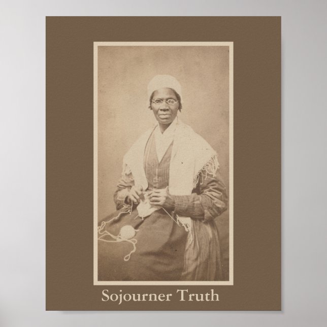 Porträtt i Abolitionist Sovelner Truth Poster (Framsidan)