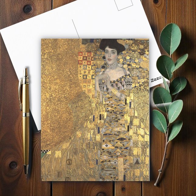 Porträtt i Adele Bloch-Bauer 1, Klimt Art Vykort (Skapare uppladdad)