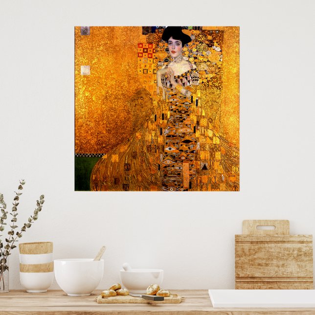 Porträtt i Adele Bloch-Bauer av Gustav Klimt Poster (Kök)