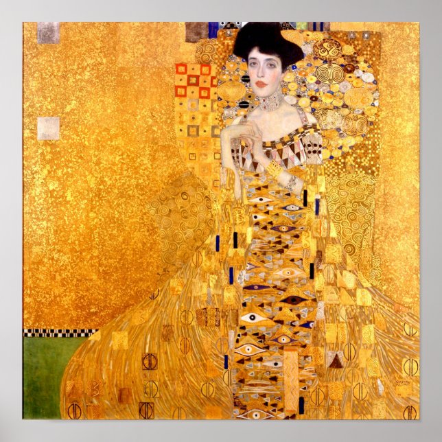 Porträtt i Adele Bloch-Bauer av Gustav Klimt Poster (Framsidan)