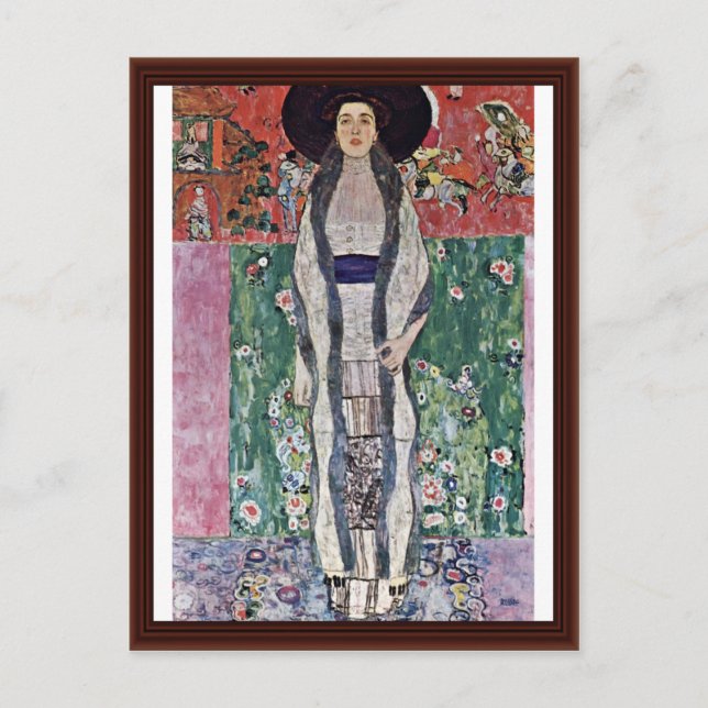 Porträtt i Adele Bloch-Bauer av Klimt Gustav Vykort (Framsida)