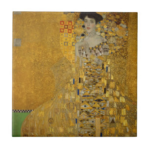 Porträtt i Adele Bloch-Bauer I av Gustav Klimt Kakelplatta
