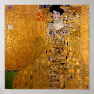 Porträtt i Adele Bloch-Bauer I av Gustav Klimt Poster