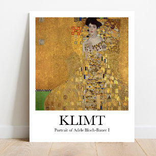 Porträtt i Adele Bloch-Bauer I av Gustav Klimt Poster