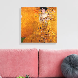 Porträtt i Adele Bloch-Bauer I av Klimt Canvastryck