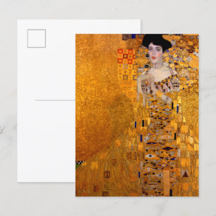 Porträtt i Adele Bloch-Bauer I av Klimt Inbjudan Vykort