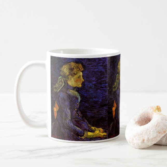 Porträtt i Adeline Ravoux av Vincent van Gogh Kaffemugg (Med munk)