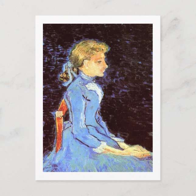 Porträtt i Adeline Ravoux, Van Gogh Fine Art Vykort (Framsida)