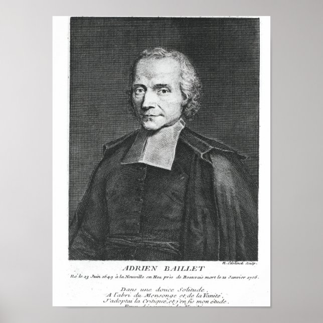 Porträtt i Adrien Baillet Poster (Framsidan)