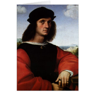 Porträtt i Agnolo Doni av Raphael Sanzio Hälsningskort
