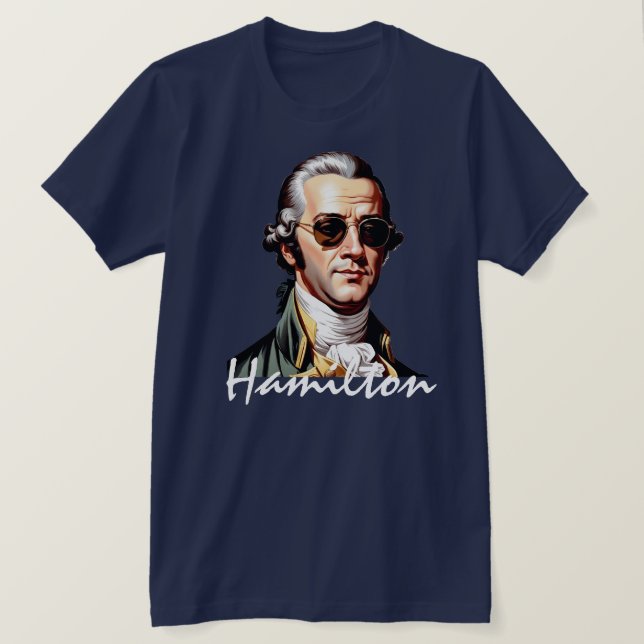 Porträtt i Alexander Hamilton i Sunglass T Shirt (Design framsida)