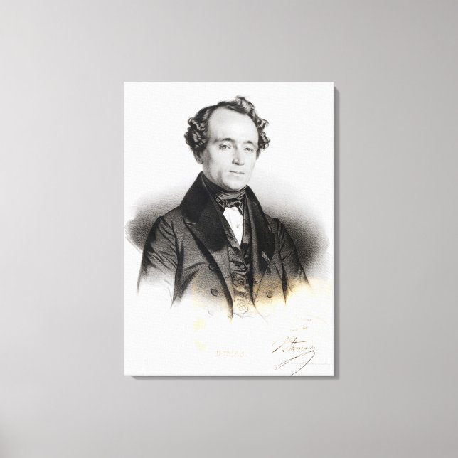 Porträtt i Alexandre Dumas Fils Canvastryck (Framsida)