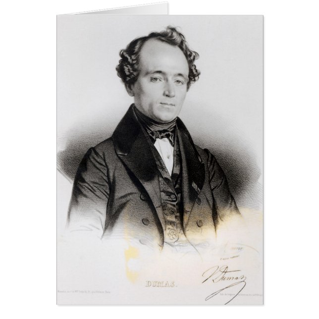 Porträtt i Alexandre Dumas Fils Hälsningskort (Framsidan)